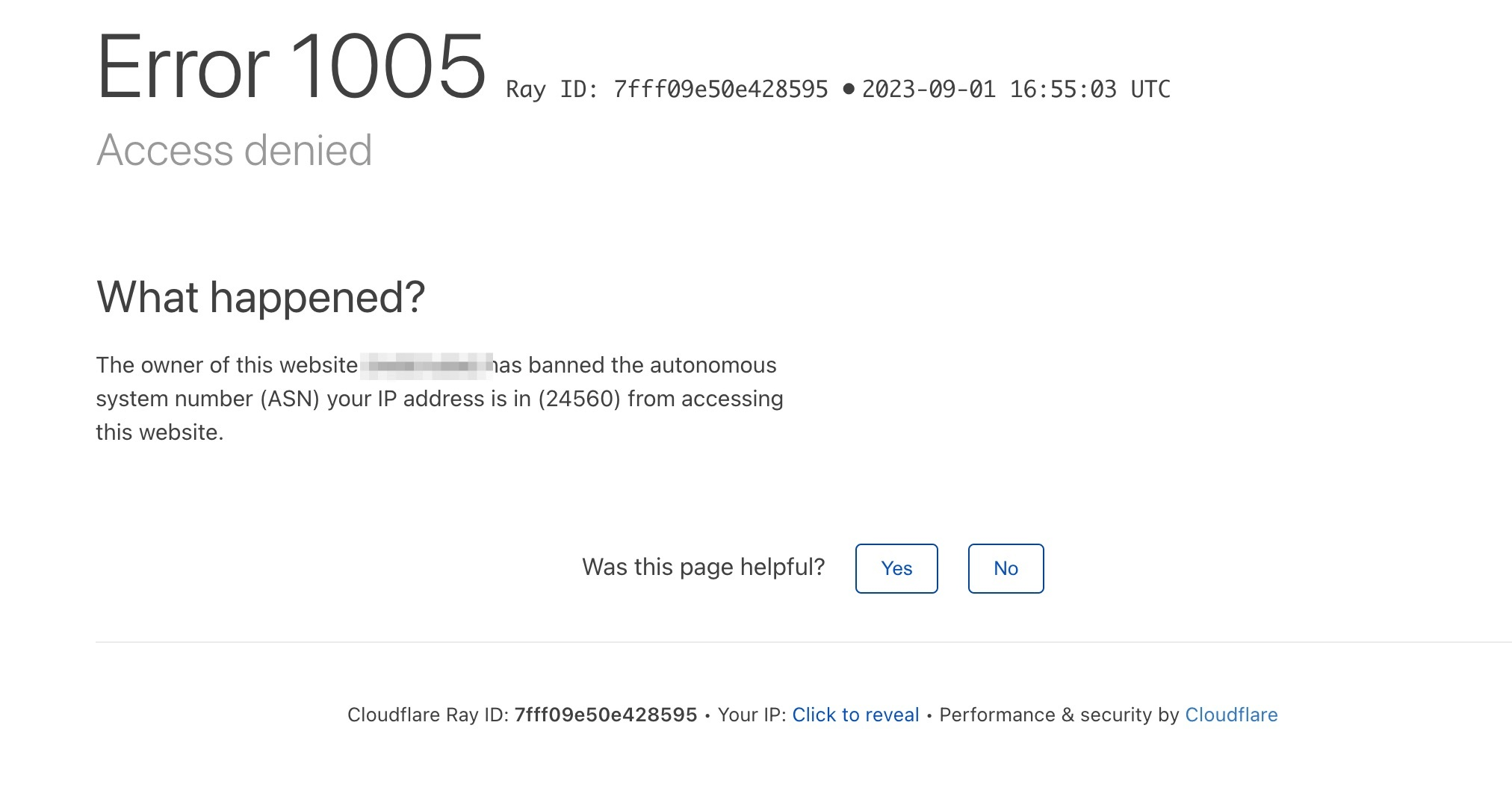 Error 1005 Cloudflare: ¿Por qué se restringe tu acceso a smallbiztrends?